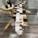 Patchwork Cowhide Table Runner – Handmade Dining Table Decor Western Design - Patchwork 4
