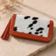 Cowhide Women’s Hand Wallet (Without Mirror) - Black Speckled