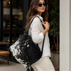 Cowhide LV Convertible Backpack Shoulder Bag | Genuine Cow Leather