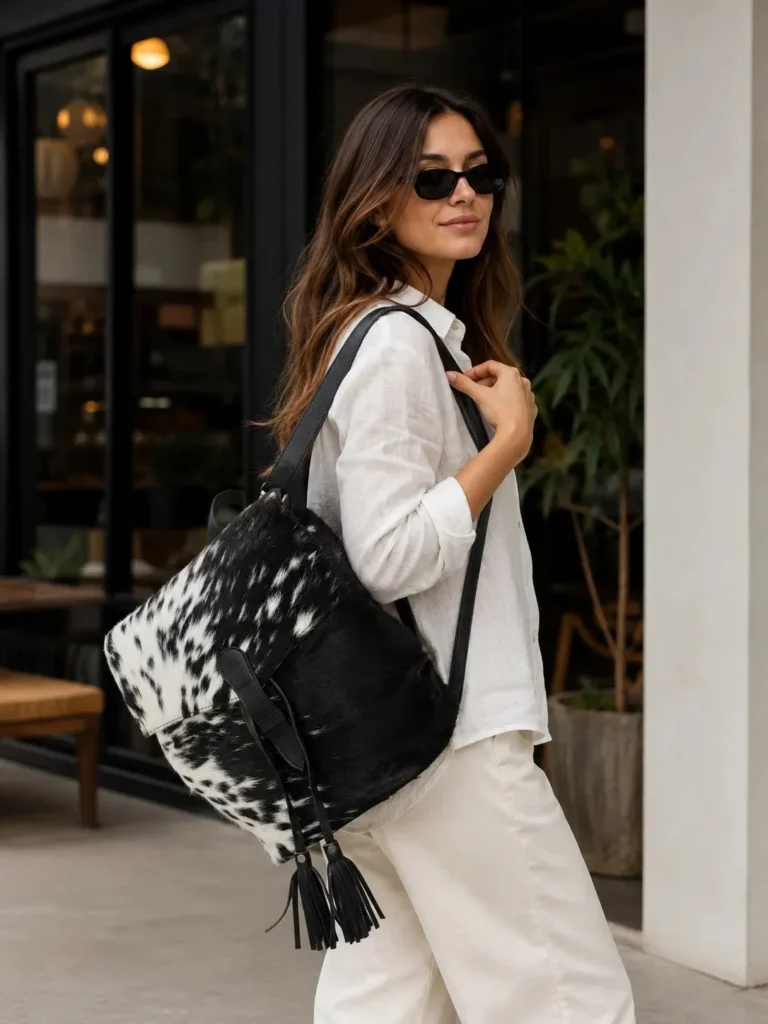 Cowhide LV Convertible Backpack Shoulder Bag | Genuine Cow Leather