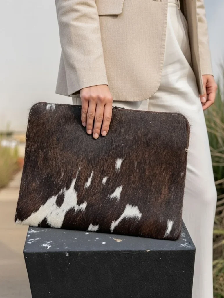 cowhide laptop case