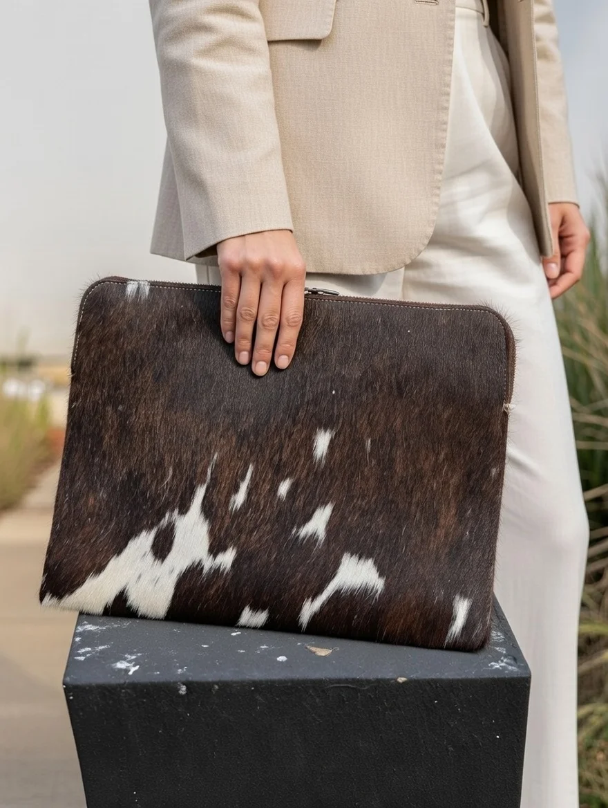 cowhide laptop case