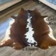Natural Cowhide Rugs – Premium Cowhide Rug for Bedroom & Living Room - Dark Brown Tricolor