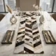 Natural Cowhide Patchwork Table Runner | Handmade Cowhide Table Runner - Patchwork 2