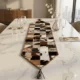 Natural Cowhide Patchwork Table Runner | Handmade Cowhide Table Runner - Patchwork 3