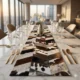 Natural Cowhide Patchwork Table Runner | Handmade Cowhide Table Runner - Patchwork 1