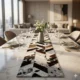 Natural Cowhide Patchwork Table Runner | Handmade Cowhide Table Runner - Patchwork 4