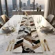 Natural Cowhide Patchwork Table Runner | Handmade Cowhide Table Runner - Patchwork 5