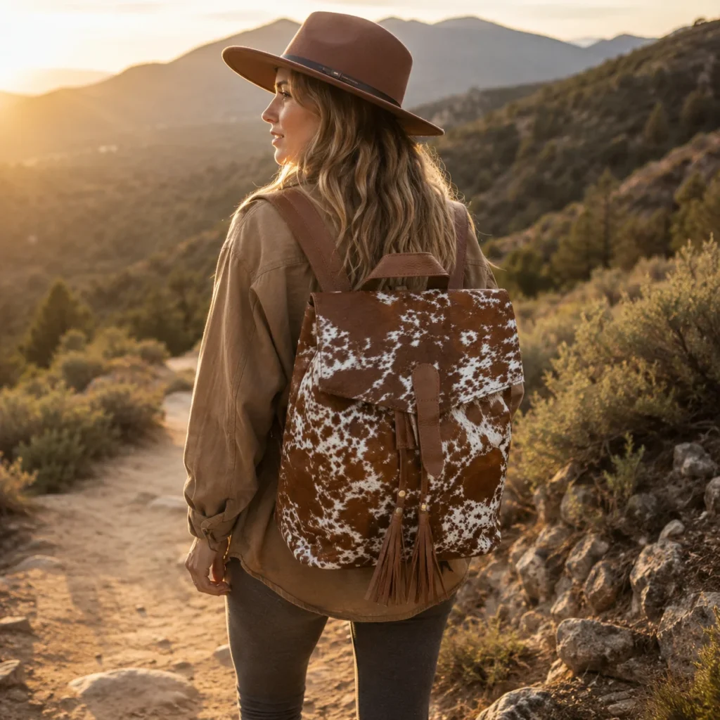 Cowhide LV Hybrid Backpack and Shoulder Bag | Genuine Cowhide and Aniline Leather