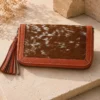 cowhide women hand wallet