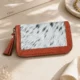 Cowhide Women’s Hand Wallet | Hand Carry (Without Mirror) - White