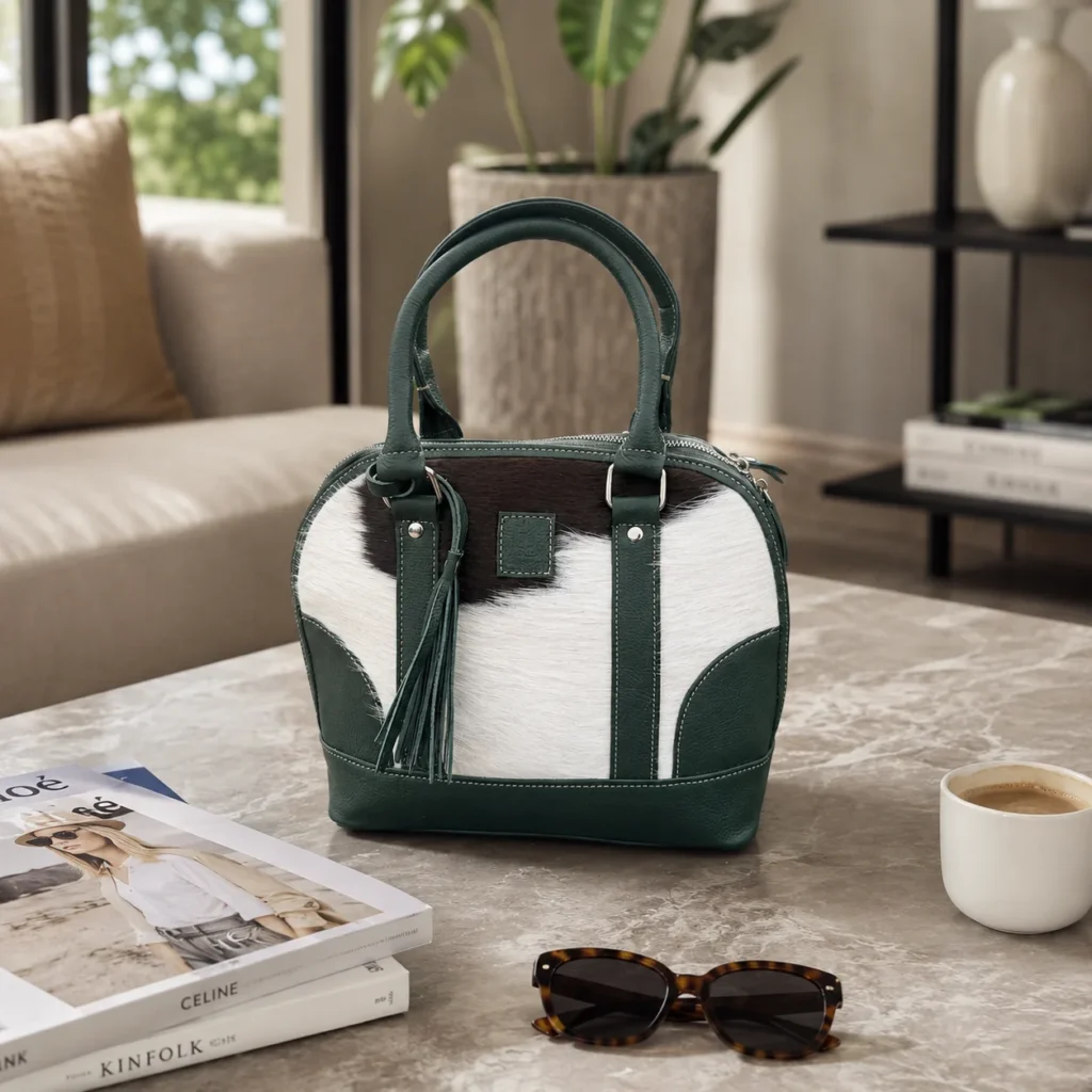 cowhide tote bag