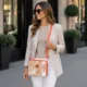 Orange Crossbody Bag Cowhide Box Style Purse - Orange 2