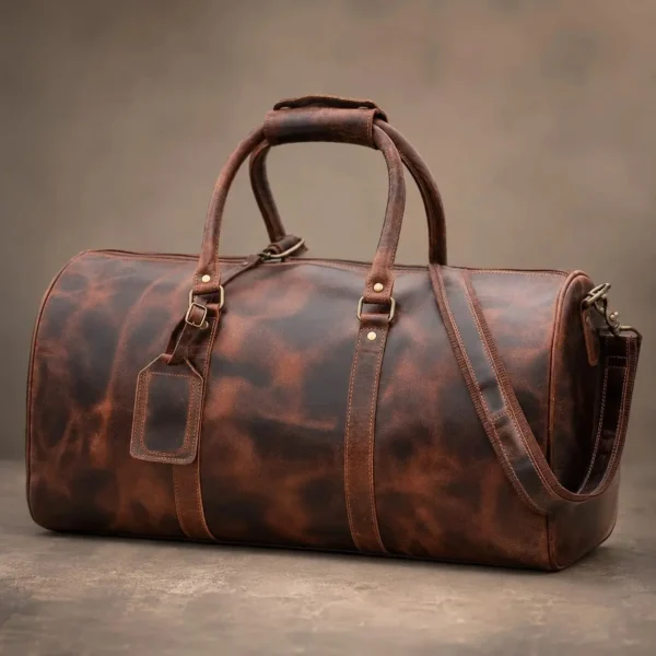 Crazy Horse Leather Duffel Bag