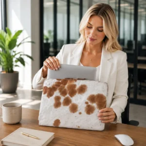 cowhide laptop case