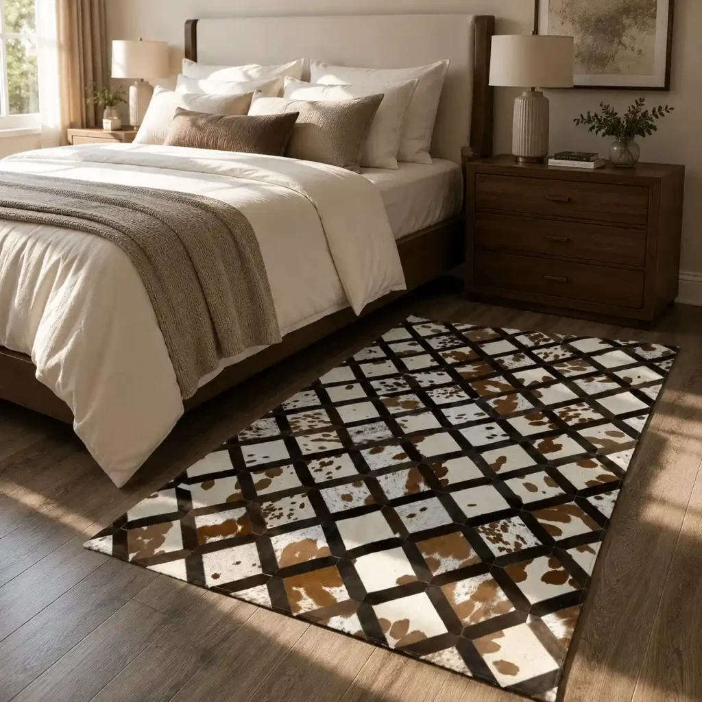 cowhide square rug