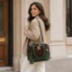 Green Cowhide Tote Bag for Women With Crossbody Strap - Green 3