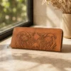 vintage hand tooled leather purse