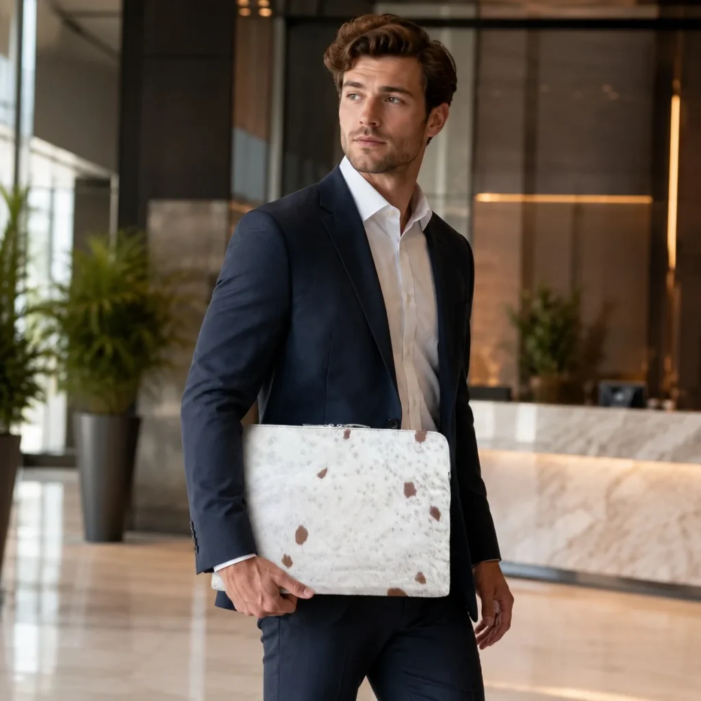 cowhide laptop case