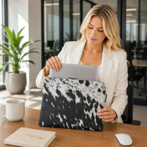 cowhide macbook cover