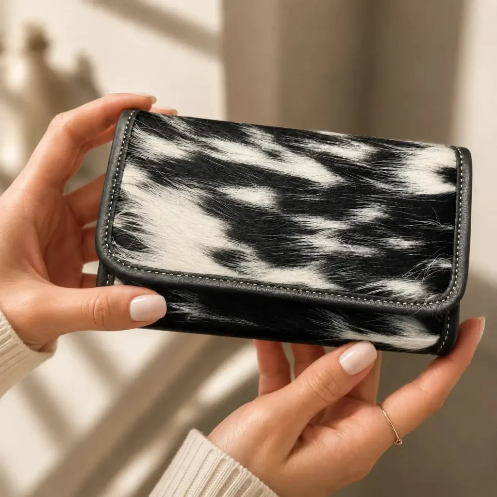 women flip hand wallet