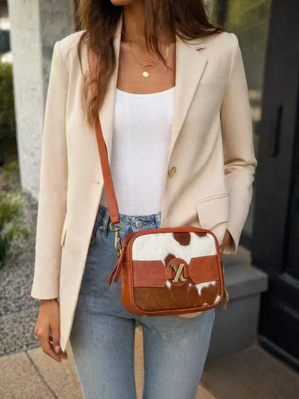 cowhide crossbody bag