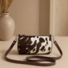 cowhide shoulder bag