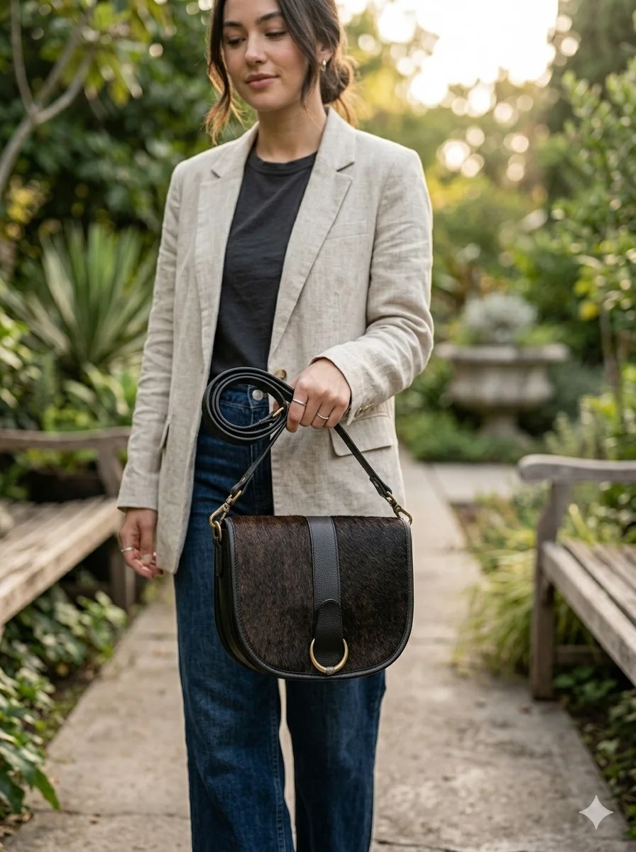 cowhide-flap-buckle-crossbody-bag