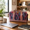 Vintage fabric duffel bag with western design for travel and weekends