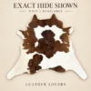 Calf hide rug brown white - branded