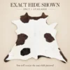 Calf hide rug white dark spotted - branded