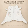 Calf hide rug white speckled - branded