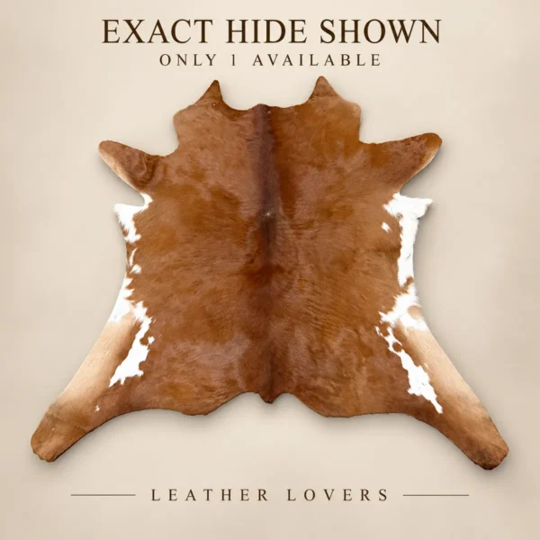 Calf hide rug brown - branded
