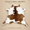 Calf hide rug brown white - branded