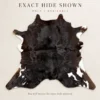 Calf hide rug dark tricolor - branded