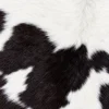 Calf hide rug black white - closeup texture