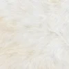 Calf hide rug solid white - closeup texture