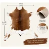 Calf hide rug chestnut brown and white - dimensions