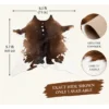 Calf hide rug ombre brown and white - dimensions