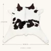 Calf hide rug black white - dimensions