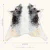 Calf hide rug black white spotted - dimensions