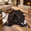 Calf hide rug dark tricolor - living room