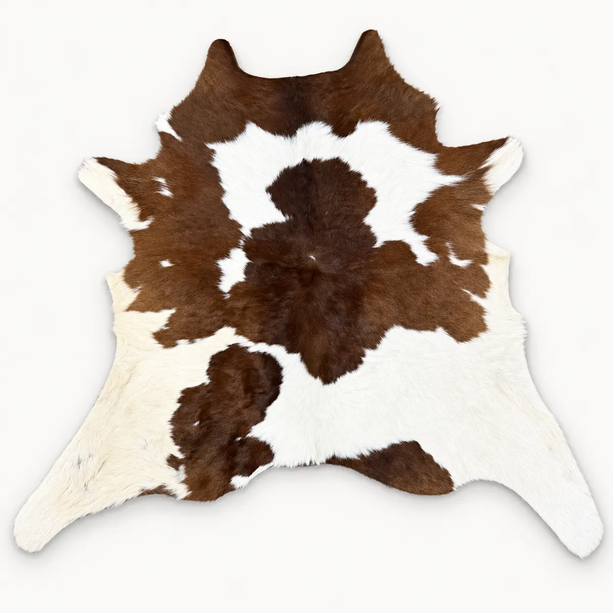 Calf hide rug brown white - main studio