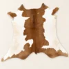 Calf hide rug tan white - main studio