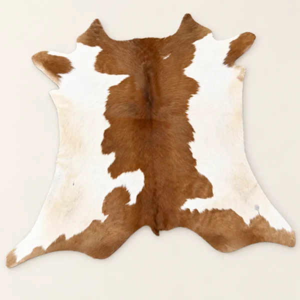 Calf hide rug tan white - main studio