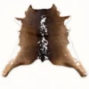 Calf hide rug brown spine stripe - main studio