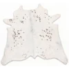 Calf hide rug white fine speckles - main studio