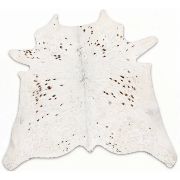 Calf hide rug white fine speckles - main studio