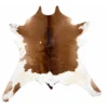 Calf hide rug chestnut brown and white - main studio