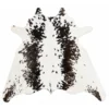 Calf hide rug white and dark brown speckled - main studio